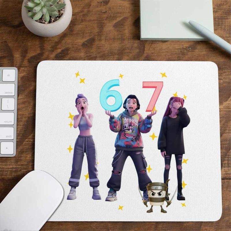 PC, gaming si accesorii - Periferice PC - Mousepad - Mousepad Six Seven Demon Hunters 67 Kpop CoolTrend, 21x19cm - Infinity.ro