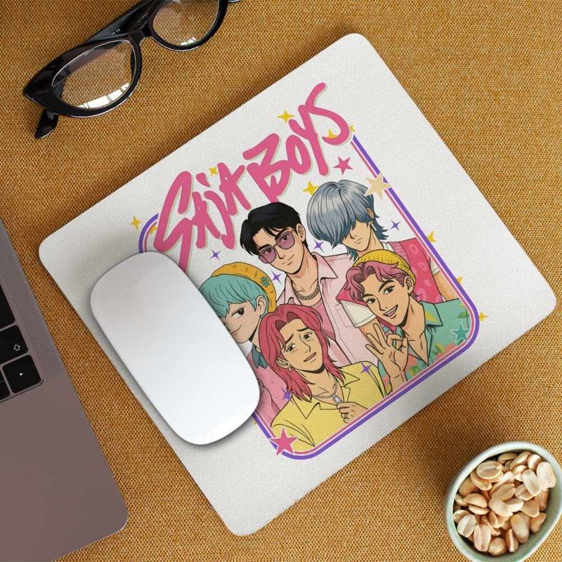 PC, gaming si accesorii - Periferice PC - Mousepad - Mousepad Huntrix Saja Boys Stars Kpop CoolTrend, 21x19cm - Infinity.ro