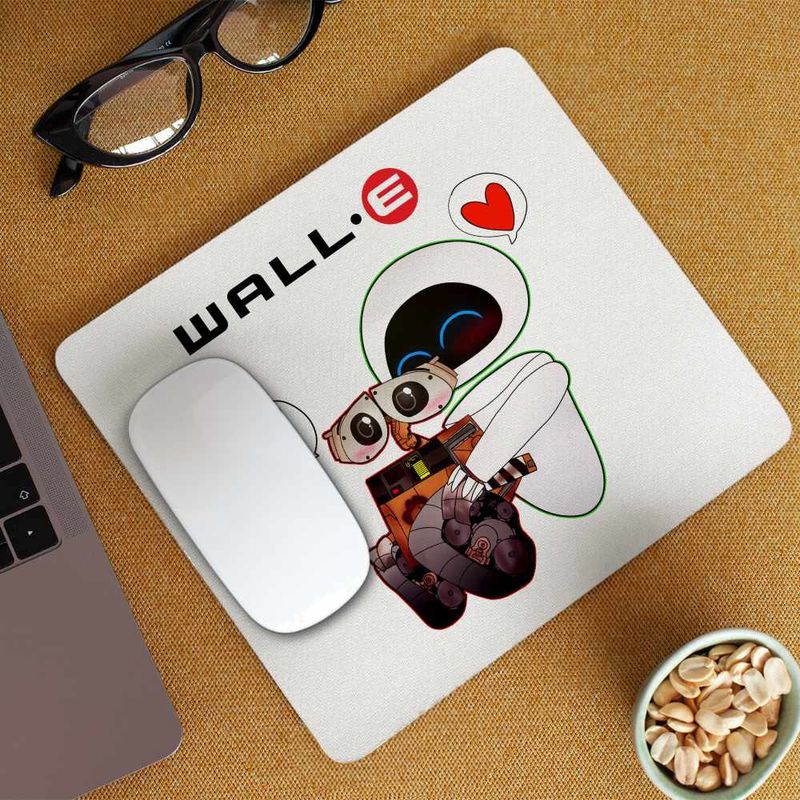 PC, gaming si accesorii - Periferice PC - Mousepad - Mousepad Wall-E Love Eve Dragobete Valentines Day Romantic CoolTrend, 21x19cm - Infinity.ro