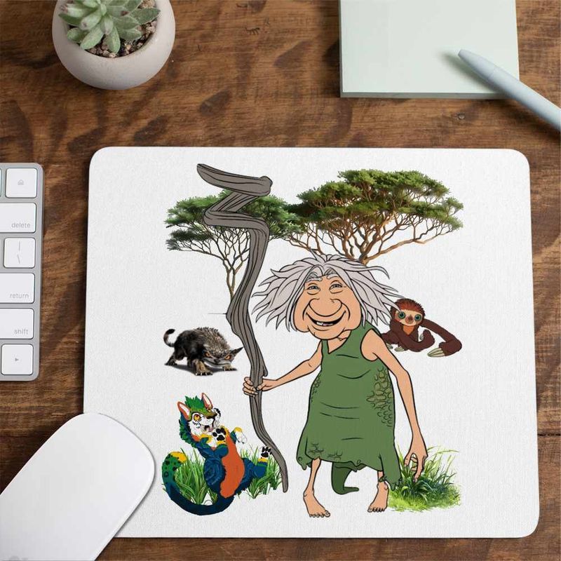 PC, gaming si accesorii - Periferice PC - Mousepad - Mousepad The Croods Buni Bunica Famlia Crood Epoca de Piatra CoolTrend, 21x19cm - Infinity.ro