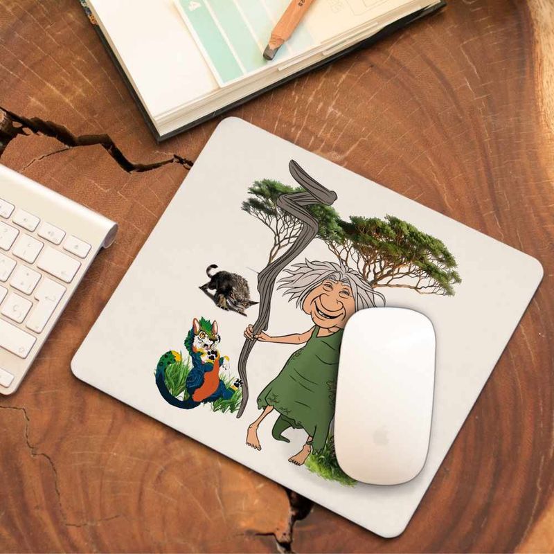 PC, gaming si accesorii - Periferice PC - Mousepad - Mousepad The Croods Buni Bunica Famlia Crood Epoca de Piatra CoolTrend, 21x19cm - Infinity.ro