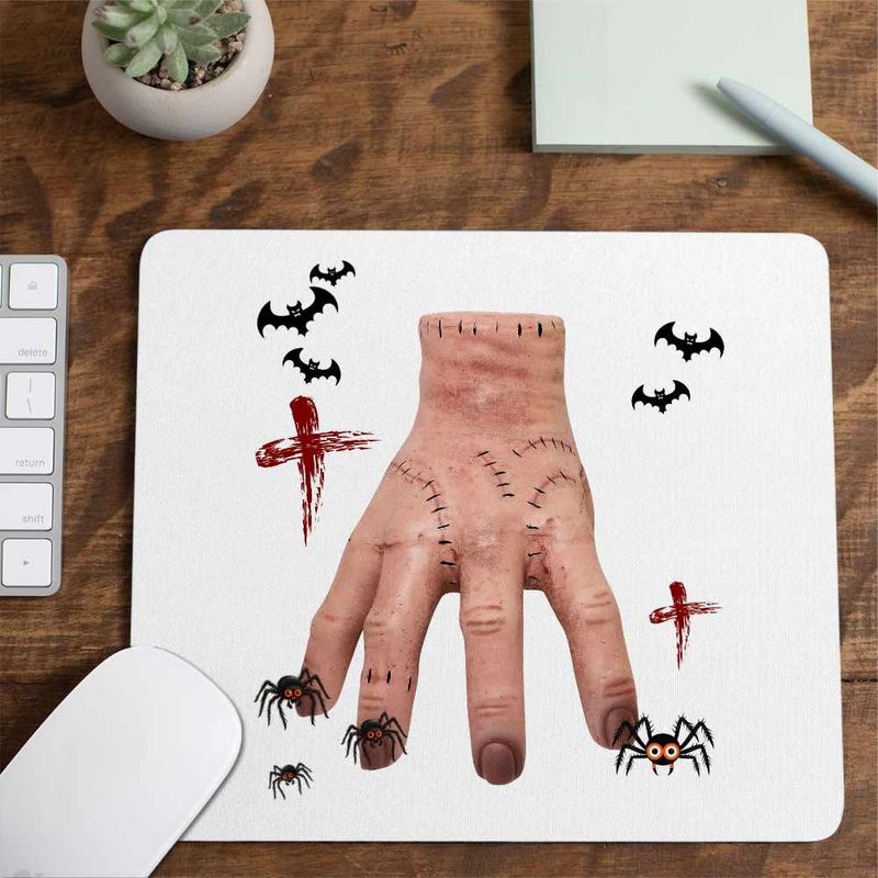 PC, gaming si accesorii - Periferice PC - Mousepad - Mousepad Familia Addams Hand Mana Halloween Horror Scoala CoolTrend, 21x19cm - Infinity.ro
