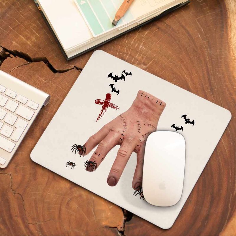 PC, gaming si accesorii - Periferice PC - Mousepad - Mousepad Familia Addams Hand Mana Halloween Horror Scoala CoolTrend, 21x19cm - Infinity.ro