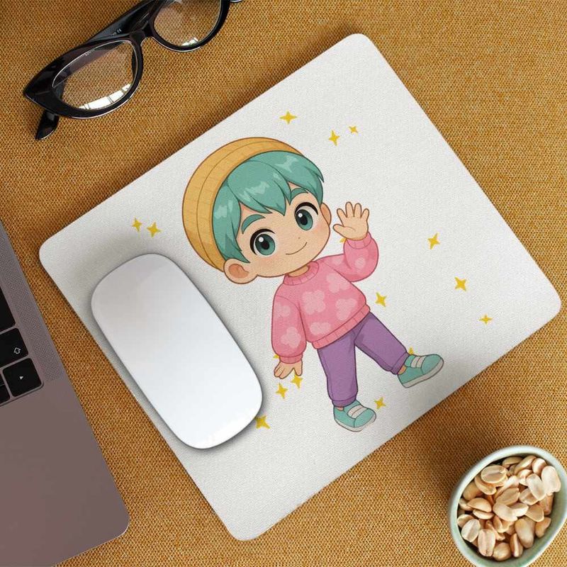 PC, gaming si accesorii - Periferice PC - Mousepad - Mousepad Huntrix Saja Boys Baby Rapper Kpop CoolTrend, 21x19cm - Infinity.ro