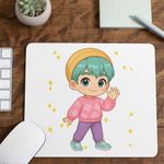 PC, gaming si accesorii - Periferice PC - Mousepad - Mousepad Huntrix Saja Boys Baby Rapper Kpop CoolTrend, 21x19cm - Infinity.ro