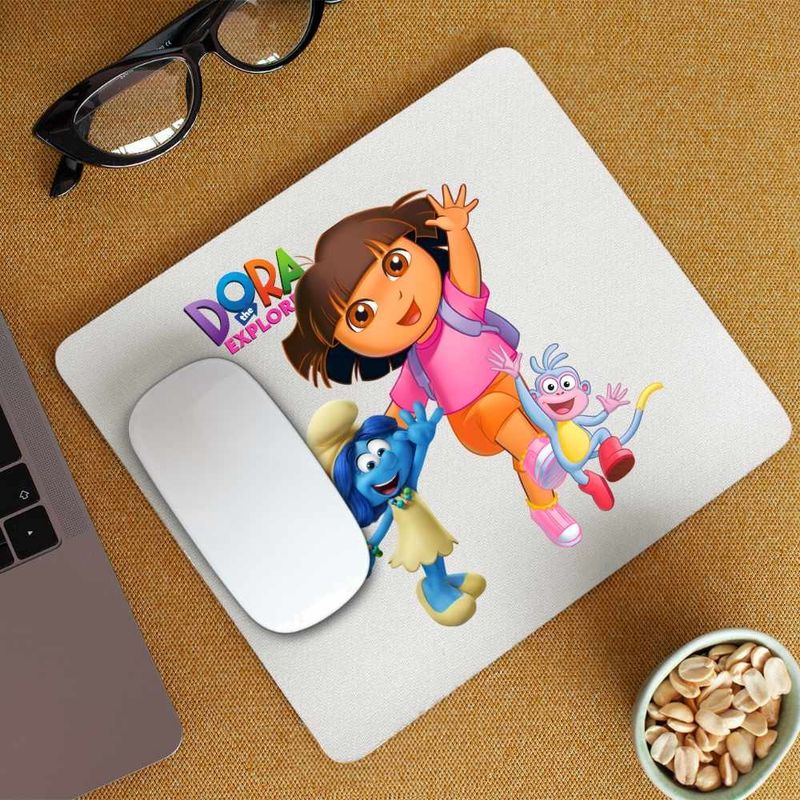 PC, gaming si accesorii - Periferice PC - Mousepad - Mousepad Dora Exploratoarea Strumfita Blossom Boots, CoolTrend, 21x19cm - Infinity.ro