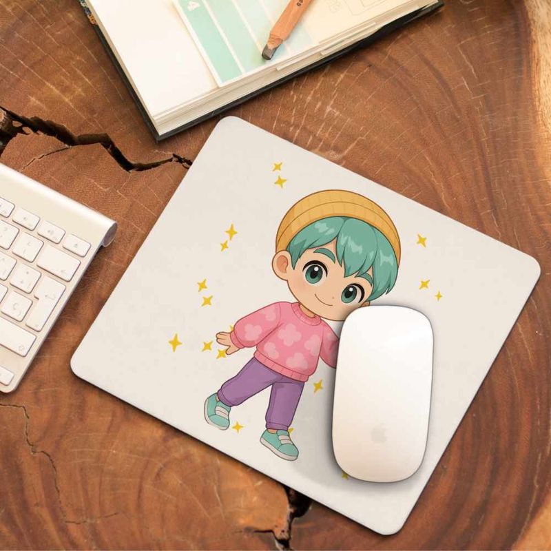 PC, gaming si accesorii - Periferice PC - Mousepad - Mousepad Huntrix Saja Boys Baby Rapper Kpop CoolTrend, 21x19cm - Infinity.ro