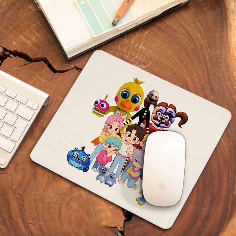 PC, gaming si accesorii - Periferice PC - Mousepad - Mousepad Fnaf Saja Boys Kpop Demon Hunters Chibi Five Nights at Freddy  CoolTrend, 21x19cm - Infinity.ro