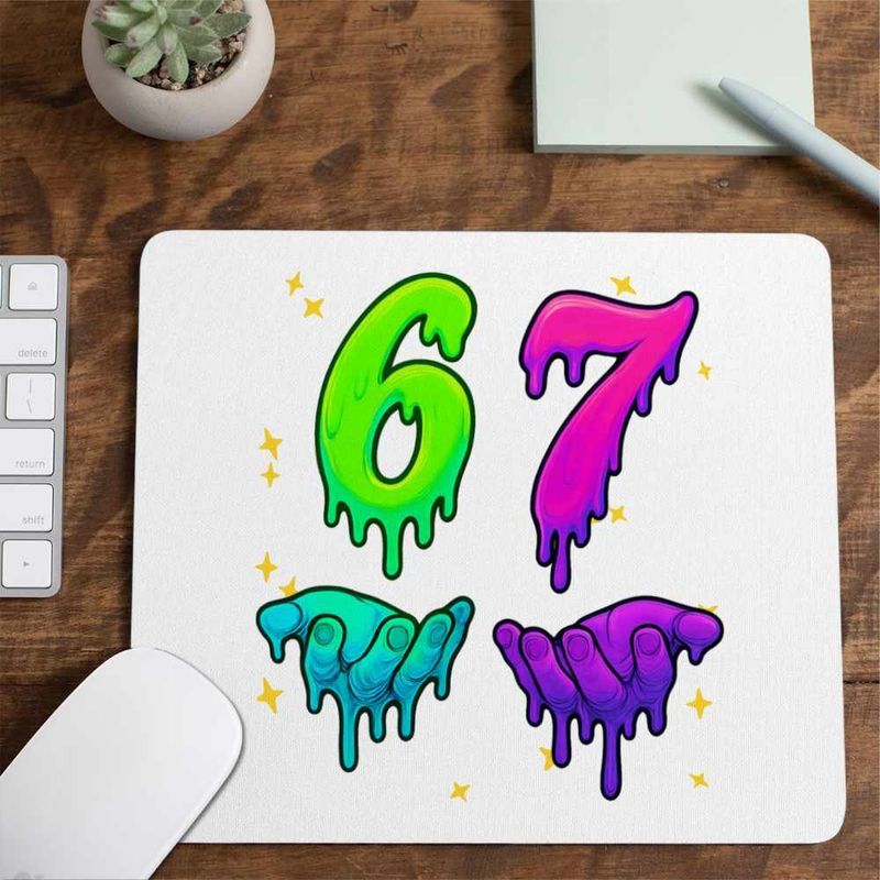 PC, gaming si accesorii - Periferice PC - Mousepad - Mousepad Six Seven Meme 67 CoolTrend, 21x19cm - Infinity.ro