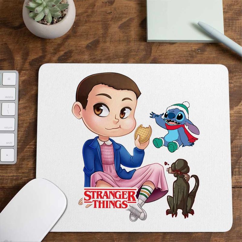 PC, gaming si accesorii - Periferice PC - Mousepad - Mousepad Stranger Things Jane Eleven Desene Cartoon CoolTrend, 21x19cm - Infinity.ro
