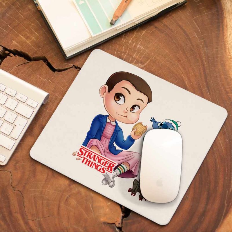 PC, gaming si accesorii - Periferice PC - Mousepad - Mousepad Stranger Things Jane Eleven Desene Cartoon CoolTrend, 21x19cm - Infinity.ro