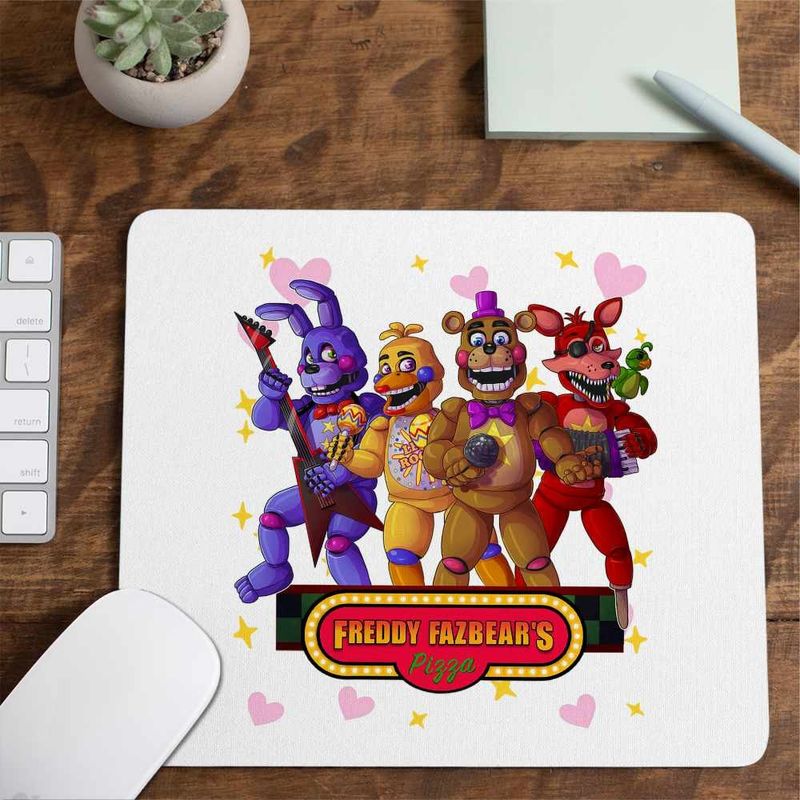 PC, gaming si accesorii - Periferice PC - Mousepad - Mousepad Fnaf Party Five Nights at Freddy Horror Halloween CoolTrend, 21x19cm - Infinity.ro