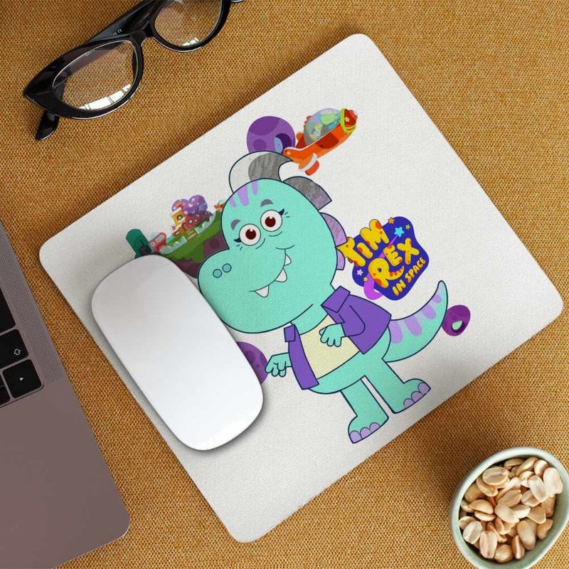 PC, gaming si accesorii - Periferice PC - Mousepad - Mousepad Tim Rex Bunica Spatiu Dinozauri T-Rex, CoolTrend, 21x19cm - Infinity.ro