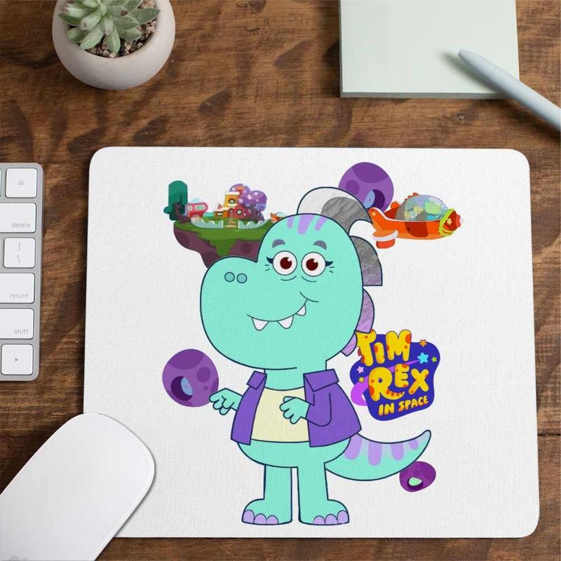 PC, gaming si accesorii - Periferice PC - Mousepad - Mousepad Tim Rex Bunica Spatiu Dinozauri T-Rex, CoolTrend, 21x19cm - Infinity.ro