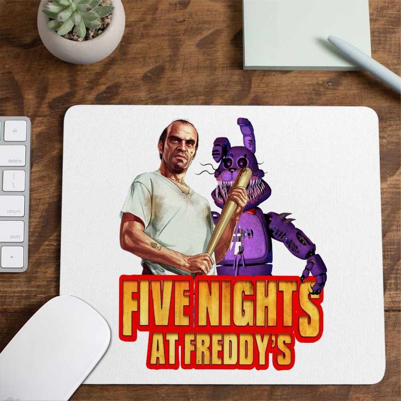 PC, gaming si accesorii - Periferice PC - Mousepad - Mousepad Fnaf GTA5 Five Nights at Freddy Horror Halloween CoolTrend, 21x19cm - Infinity.ro