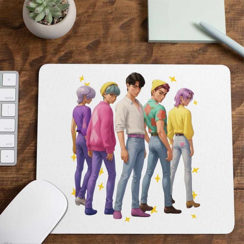 PC, gaming si accesorii - Periferice PC - Mousepad - Mousepad Huntrix Saja Boys Kpop Trupa CoolTrend, 21x19cm - Infinity.ro