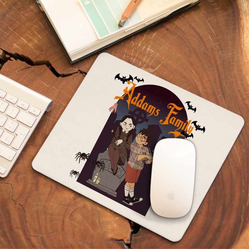 PC, gaming si accesorii - Periferice PC - Mousepad - Mousepad Familia Addams Wednesday Horror Cimitir Halloween Valenines Day Dragobete Cupidon CoolTrend, 21x19cm - Infinity.ro