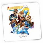 PC, gaming si accesorii - Periferice PC - Mousepad - Mousepad Alvin Bluey Stich Strumfii Strumfita Trupa Muzicala Chitara, CoolTrend, 21x19cm - Infinity.ro