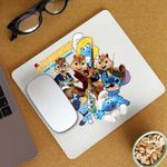 PC, gaming si accesorii - Periferice PC - Mousepad - Mousepad Alvin Bluey Stich Strumfii Strumfita Trupa Muzicala Chitara, CoolTrend, 21x19cm - Infinity.ro