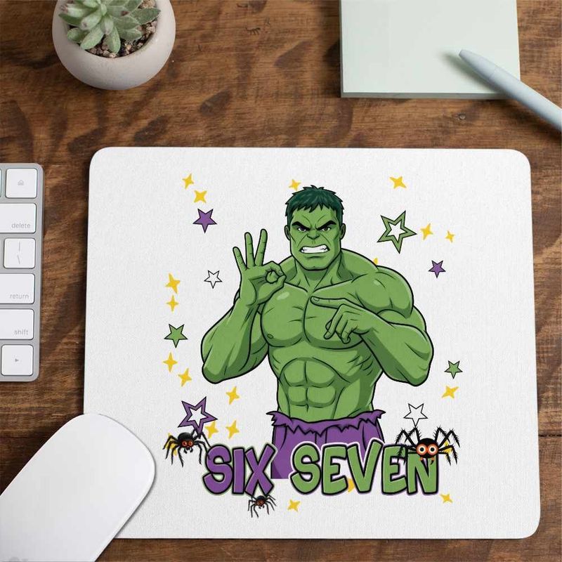 PC, gaming si accesorii - Periferice PC - Mousepad - Mousepad Six Seven Hulk 67 Marvel Superhero CoolTrend, 21x19cm - Infinity.ro
