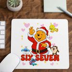PC, gaming si accesorii - Periferice PC - Mousepad - Mousepad Six Seven Winnie the Pooh Craciun 67 CoolTrend, 21x19cm - Infinity.ro