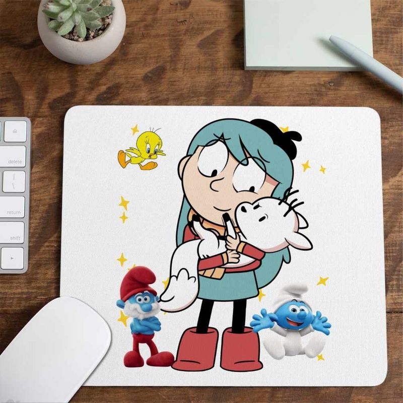PC, gaming si accesorii - Periferice PC - Mousepad - Mousepad Hilda Casa Padure Pisica Twig Vulpe, 21x19cm - Infinity.ro