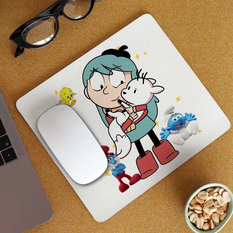 PC, gaming si accesorii - Periferice PC - Mousepad - Mousepad Hilda Casa Padure Pisica Twig Vulpe, 21x19cm - Infinity.ro