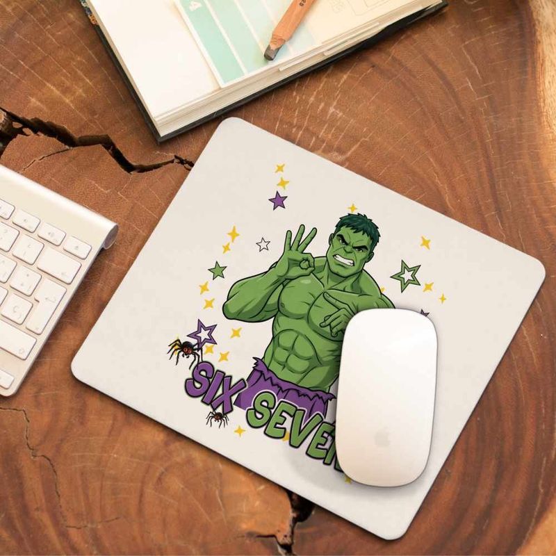 PC, gaming si accesorii - Periferice PC - Mousepad - Mousepad Six Seven Hulk 67 Marvel Superhero CoolTrend, 21x19cm - Infinity.ro