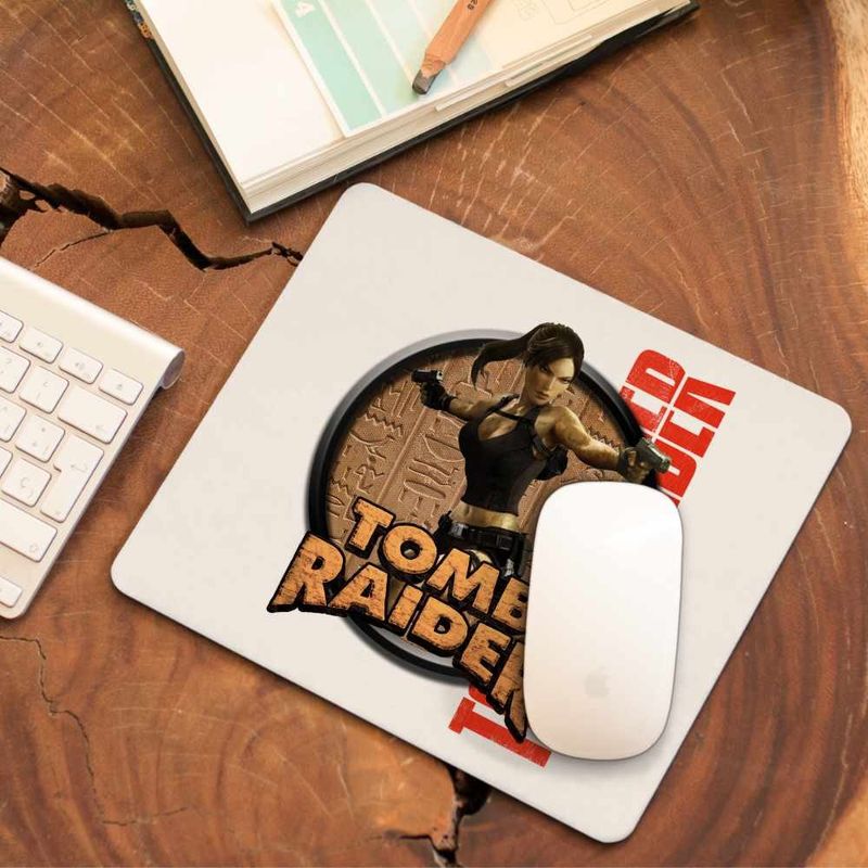 PC, gaming si accesorii - Periferice PC - Mousepad - Mousepad Tomb Raider Arheolog Egipt Lara Croft Soldat CoolTrend, 21x19cm - Infinity.ro