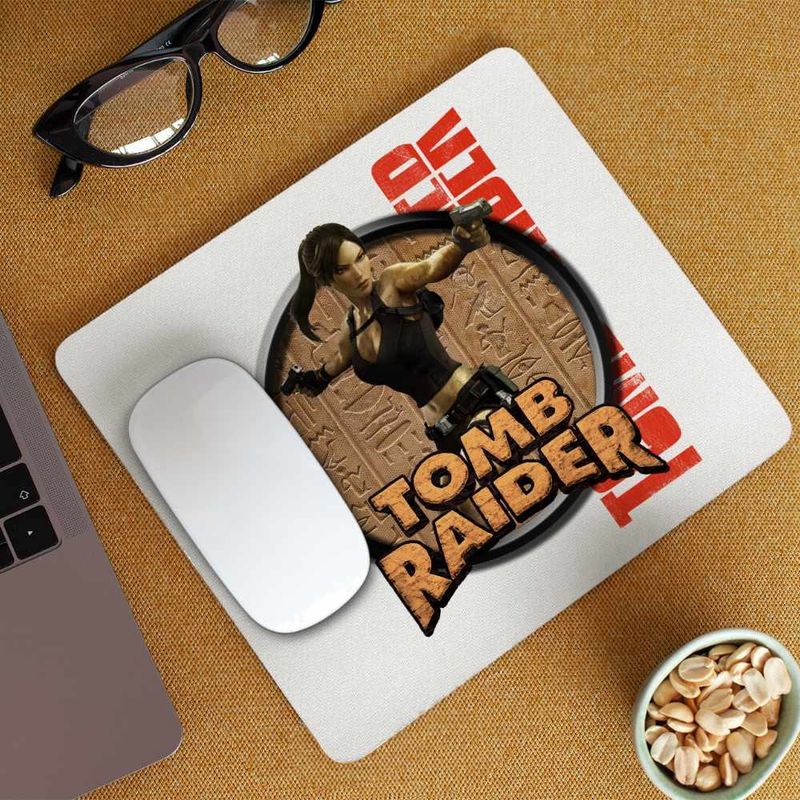 PC, gaming si accesorii - Periferice PC - Mousepad - Mousepad Tomb Raider Arheolog Egipt Lara Croft Soldat CoolTrend, 21x19cm - Infinity.ro