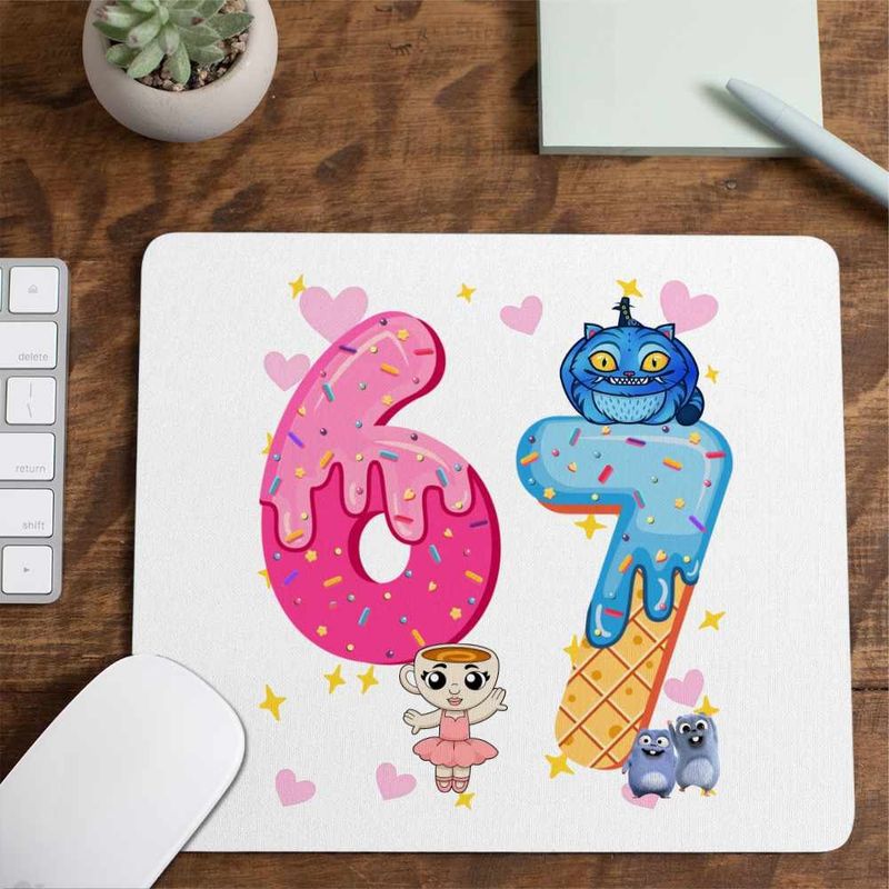 PC, gaming si accesorii - Periferice PC - Mousepad - Mousepad Six Seven Gogosi Crema Ciocolata CoolTrend, 21x19cm - Infinity.ro