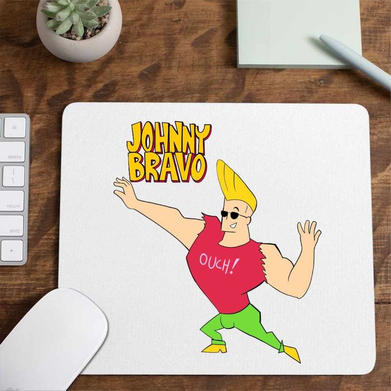 PC, gaming si accesorii - Periferice PC - Mousepad - Mousepad Johnny Bravo Ouch! Sportiv Fitness, CoolTrend, 21x19cm - Infinity.ro
