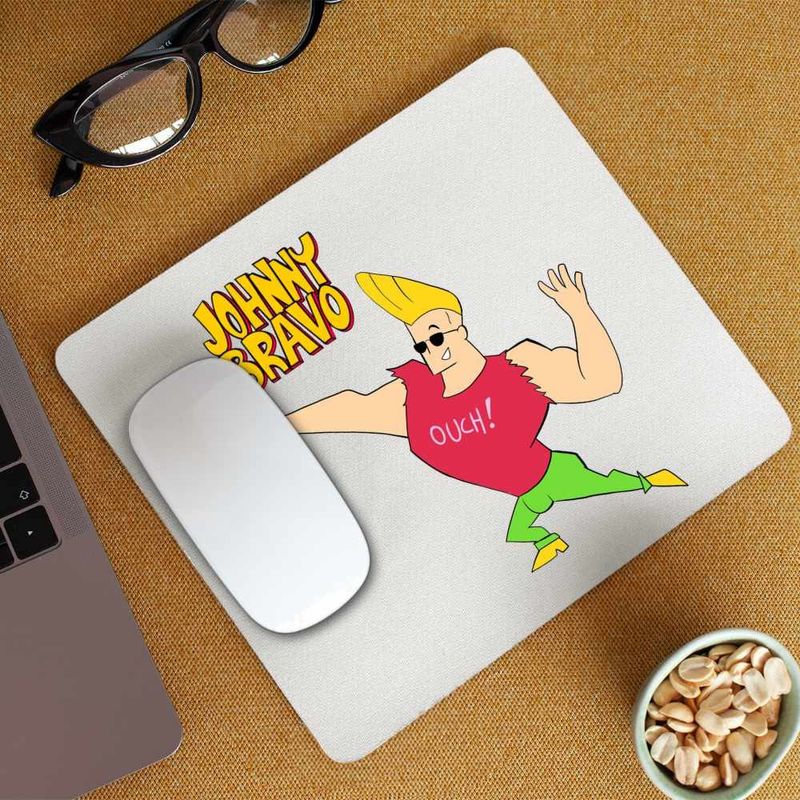 PC, gaming si accesorii - Periferice PC - Mousepad - Mousepad Johnny Bravo Ouch! Sportiv Fitness, CoolTrend, 21x19cm - Infinity.ro