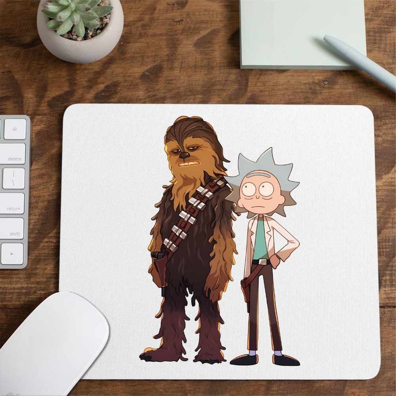 PC, gaming si accesorii - Periferice PC - Mousepad - Mousepad Rick and Morty Chewbacca Star Wars, CoolTrend, 21x19cm - Infinity.ro