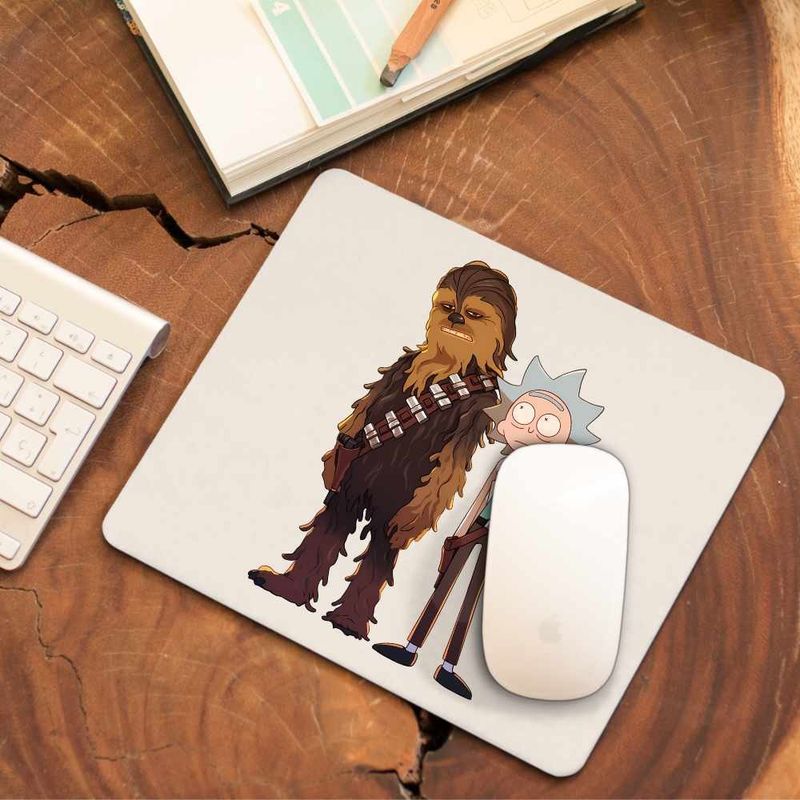 PC, gaming si accesorii - Periferice PC - Mousepad - Mousepad Rick and Morty Chewbacca Star Wars, CoolTrend, 21x19cm - Infinity.ro