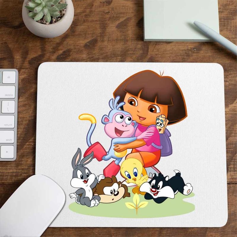 PC, gaming si accesorii - Periferice PC - Mousepad - Mousepad Dora Exploratoarea Looney Tunes Taz Bugs Bunny Sylvester Tweety Baby, CoolTrend, 21x19cm - Infinity.ro