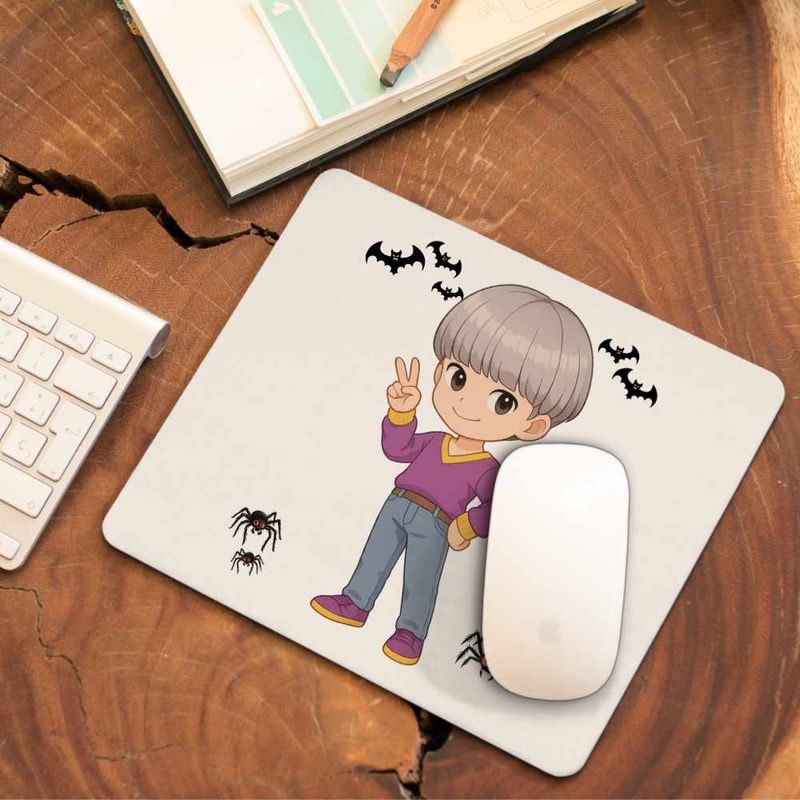 PC, gaming si accesorii - Periferice PC - Mousepad - Mousepad Huntrix Saja Boys Mystery Kpop CoolTrend, 21x19cm - Infinity.ro