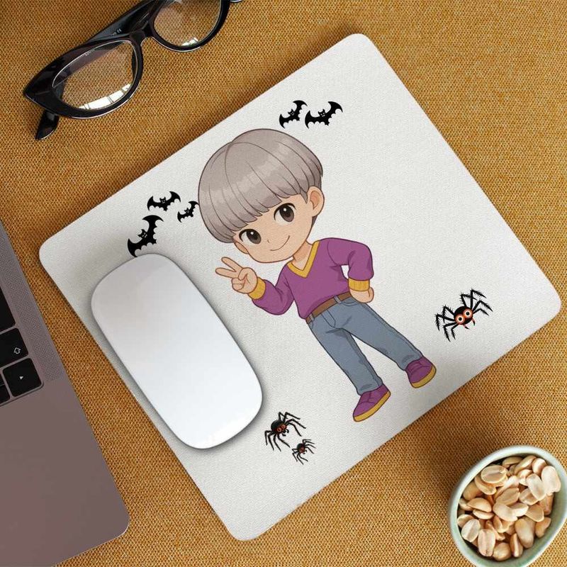 PC, gaming si accesorii - Periferice PC - Mousepad - Mousepad Huntrix Saja Boys Mystery Kpop CoolTrend, 21x19cm - Infinity.ro