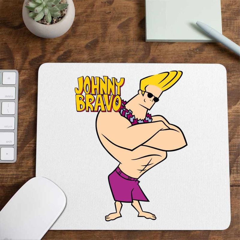 PC, gaming si accesorii - Periferice PC - Mousepad - Mousepad Johnny Bravo Hawaii Plaja Fitness, CoolTrend, 21x19cm - Infinity.ro
