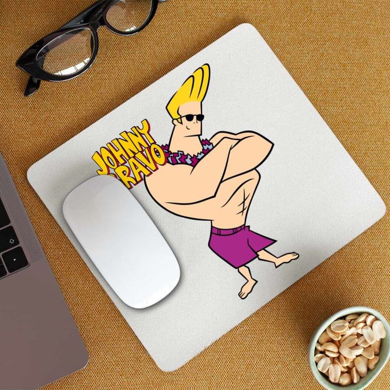 PC, gaming si accesorii - Periferice PC - Mousepad - Mousepad Johnny Bravo Hawaii Plaja Fitness, CoolTrend, 21x19cm - Infinity.ro