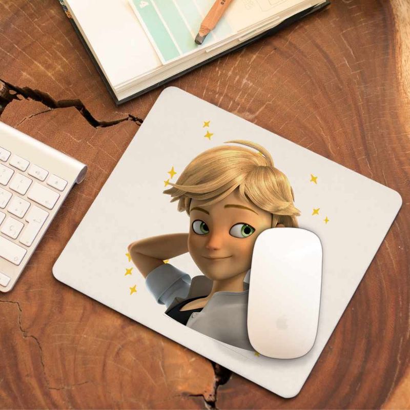 PC, gaming si accesorii - Periferice PC - Mousepad - Mousepad Adrien Agreste Miraculos Adrian Motanul Noir CoolTrend, 21x19cm - Infinity.ro