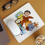 PC, gaming si accesorii - Periferice PC - Mousepad - Mousepad Familia Green Mr Bean Grizzy Lemingii Bluey Ursu Bunica CoolTrend, 21x19cm - Infinity.ro