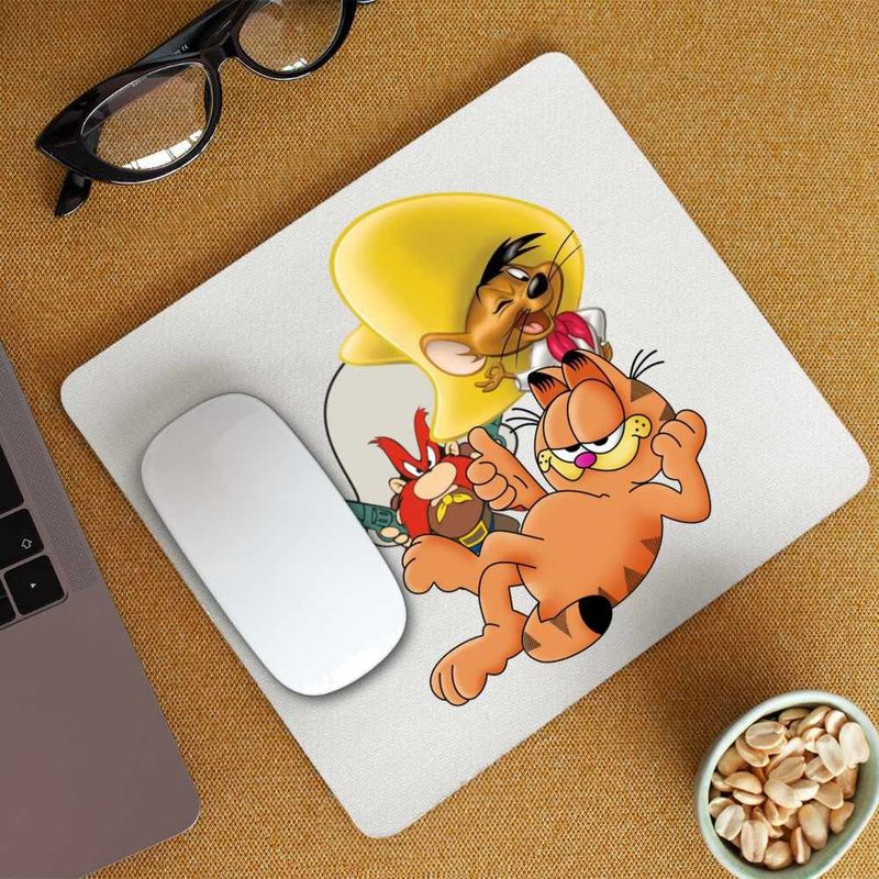 PC, gaming si accesorii - Periferice PC - Mousepad - Mousepad Speedy Gonzales Garfield Yosemite Sam Desene, CoolTrend, 21x19cm - Infinity.ro