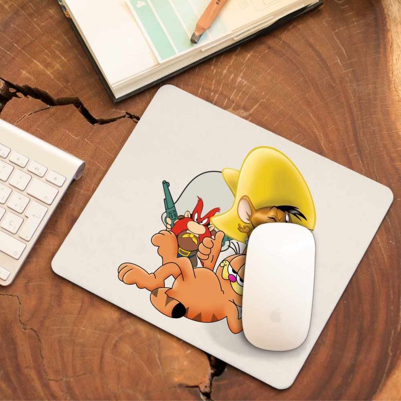 PC, gaming si accesorii - Periferice PC - Mousepad - Mousepad Speedy Gonzales Garfield Yosemite Sam Desene, CoolTrend, 21x19cm - Infinity.ro