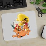 PC, gaming si accesorii - Periferice PC - Mousepad - Mousepad Speedy Gonzales Garfield Yosemite Sam Desene, CoolTrend, 21x19cm - Infinity.ro