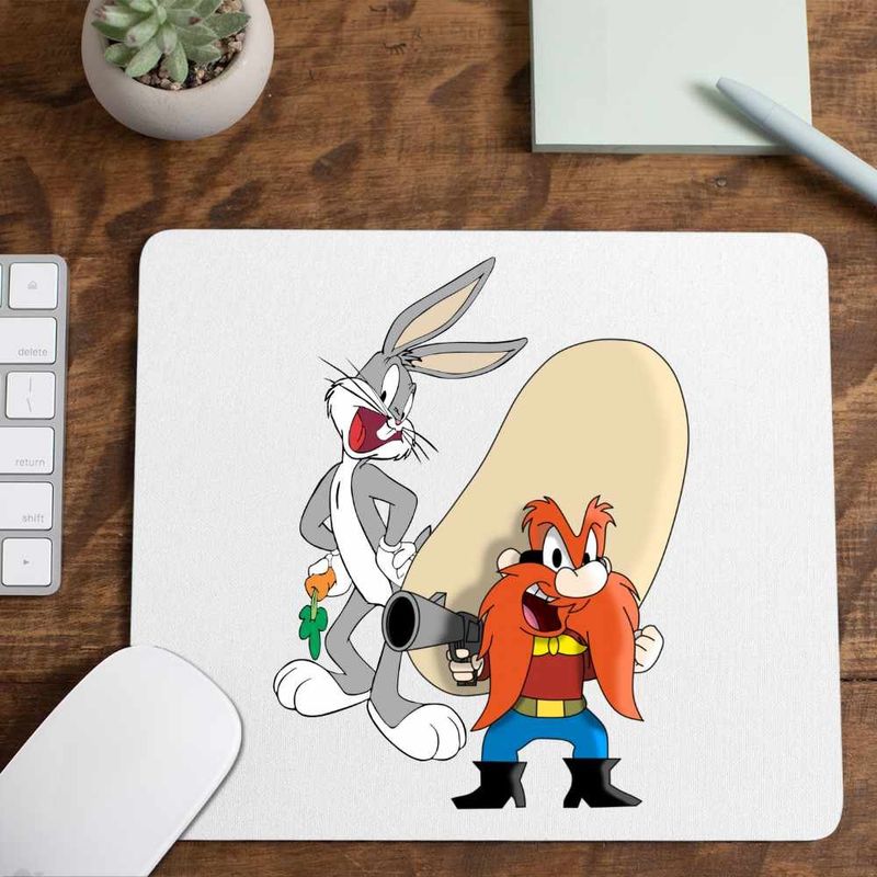 PC, gaming si accesorii - Periferice PC - Mousepad - Mousepad Yosemite Sam Bugs Bunny, CoolTrend, 21x19cm - Infinity.ro