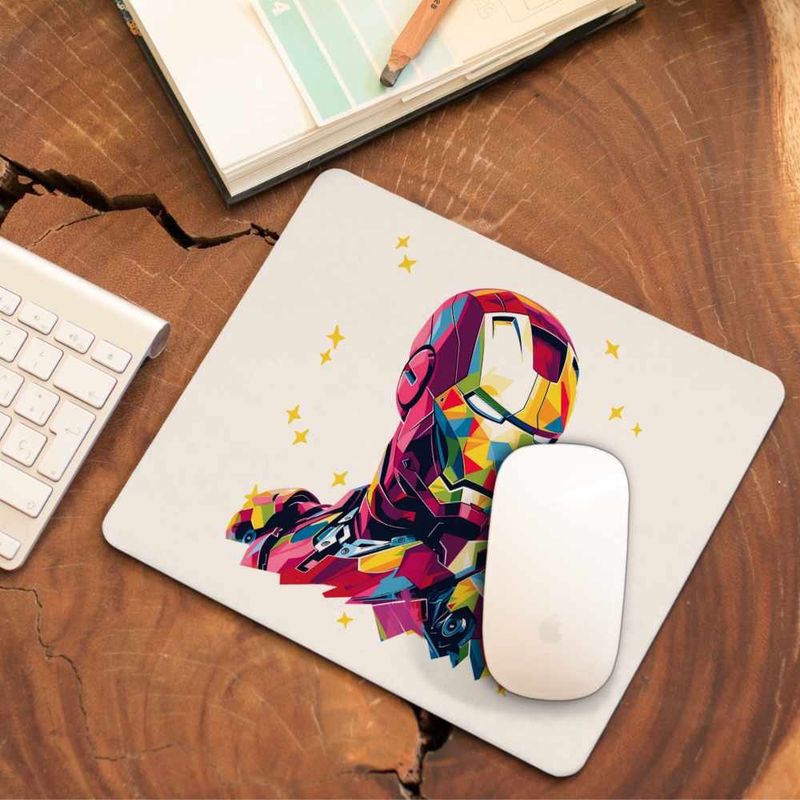 PC, gaming si accesorii - Periferice PC - Mousepad - Mousepad Iron Man Geometric Omul Fier Otel CoolTrend, 21x19cm - Infinity.ro