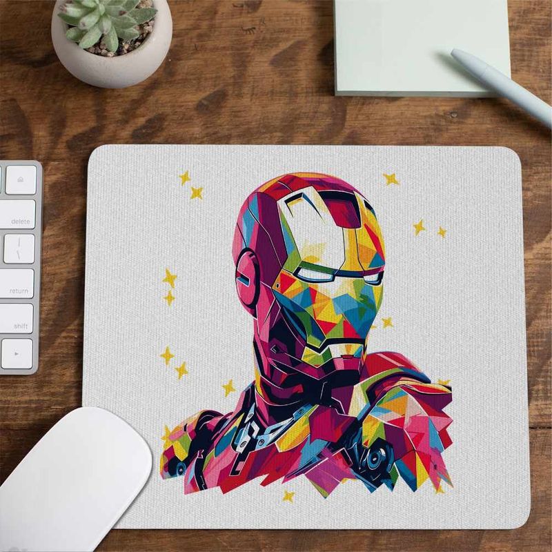 PC, gaming si accesorii - Periferice PC - Mousepad - Mousepad Iron Man Geometric Omul Fier Otel CoolTrend, 21x19cm - Infinity.ro