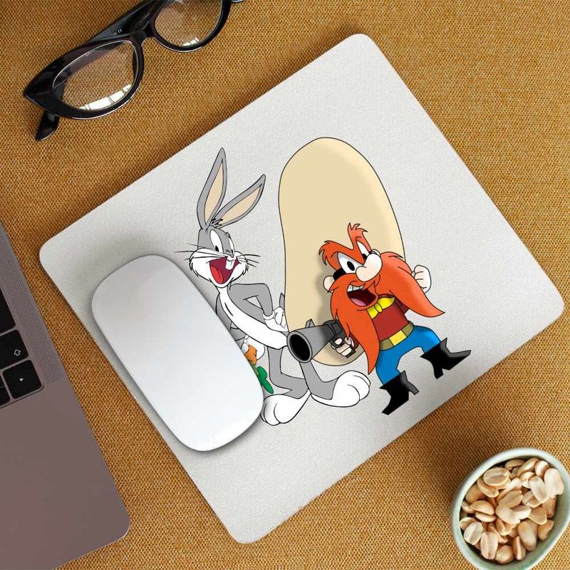 PC, gaming si accesorii - Periferice PC - Mousepad - Mousepad Yosemite Sam Bugs Bunny, CoolTrend, 21x19cm - Infinity.ro