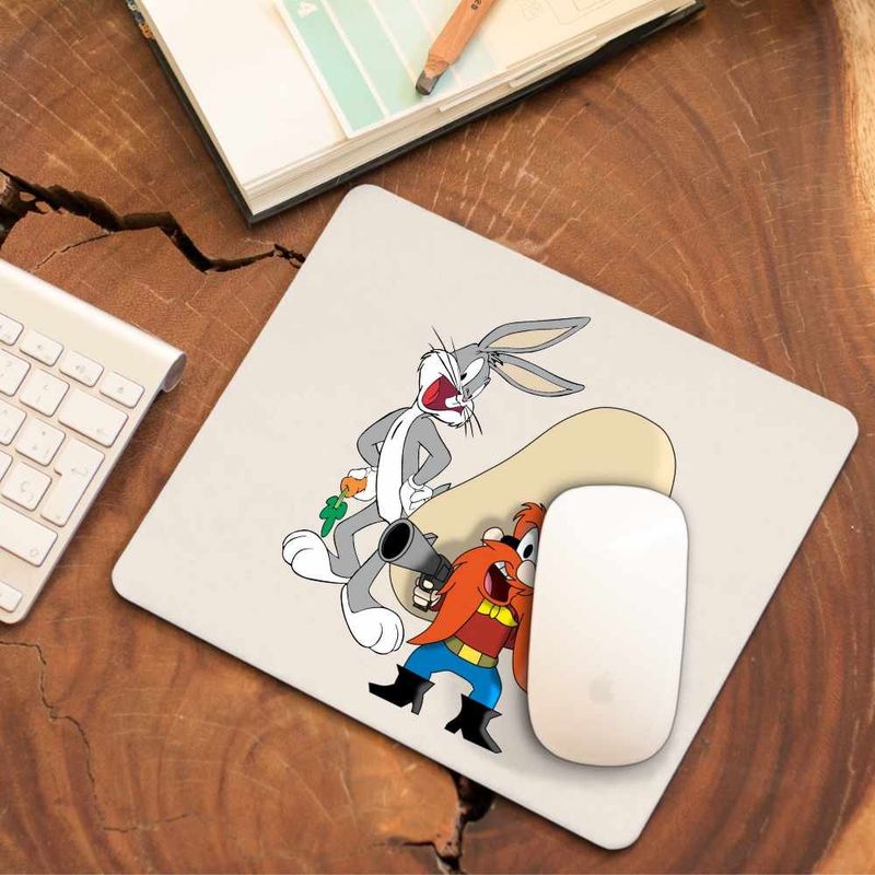 PC, gaming si accesorii - Periferice PC - Mousepad - Mousepad Yosemite Sam Bugs Bunny, CoolTrend, 21x19cm - Infinity.ro